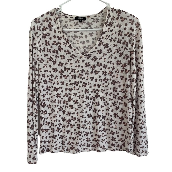 RAILS Sami Tee, Ivory Floral Cheetah, Size XS - Picture 6 of 11